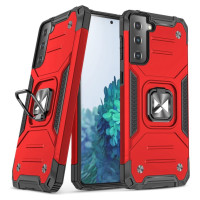 Wozinsky Ring Armor Tough Hybrid Case Cover + Magnetic Mount for Samsung Galaxy S22 + (S22 Plus) Red