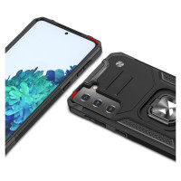 Wozinsky Ring Armor Tough Hybrid Case Cover + Magnetic Mount for Samsung Galaxy S22 + (S22 Plus) Red