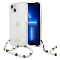 Guess GUHCP13SKPSWH iPhone 13 mini 5.4" Transparent hardcase White Pearl