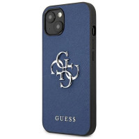 Guess GUHCP13SSA4GSBL iPhone 13 mini 5.4" blue/blue hardcase Saffiano 4G Metal Logo