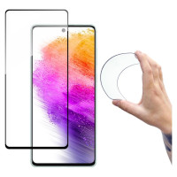 Wozinsky Full Cover Flexi Nano glass film tempered glass with a frame for Samsung Galaxy A73 transparent