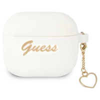 Guess GUA3LSCHSH AirPods 3 cover white/white Silicone Charm Heart Collection