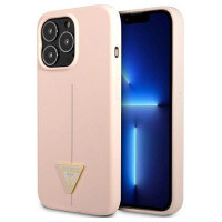 Guess GUHCP13LSLTGP iPhone 13 Pro / 13 6.1" pink/pink hardcase Silicone Triangle