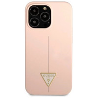 Guess GUHCP13LSLTGP iPhone 13 Pro / 13 6.1" pink/pink hardcase Silicone Triangle