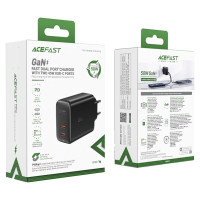 Acefast A29 PD50W GaN (USB-C + USB-C) dual port charger black