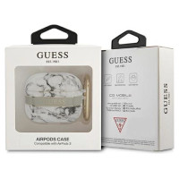 Guess GUA3HCHMAG AirPods 3 cover grey/grey Marble Strap Collection