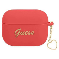 Guess GUAPLSCHSR AirPods Pro cover red/red Silicone Charm Heart Collection