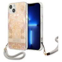 Guess GUHCP13SHFLSD iPhone 13 mini 5.4" gold/gold hardcase Flower Strap