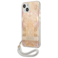 Guess GUHCP13SHFLSD iPhone 13 mini 5.4" gold/gold hardcase Flower Strap
