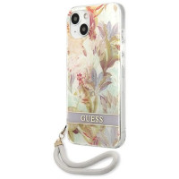 Guess GUHCP13SHFLSU iPhone 13 mini 5.4" purple/purple hardcase Flower Strap