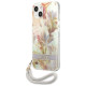 Guess GUHCP13SHFLSU iPhone 13 mini 5.4" purple/purple hardcase Flower Strap