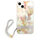 Guess GUHCP13SHFLSU iPhone 13 mini 5.4" purple/purple hardcase Flower Strap