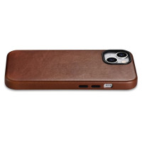 Icarer Oil Wax Premium Leather Case iPhone 14 Plus Magnetic Leather Case with MagSafe Brown (WMI14220703-RB)