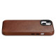Icarer Oil Wax Premium Leather Case iPhone 14 Plus Magnetic Leather Case with MagSafe Brown (WMI14220703-RB)