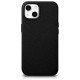 Icarer Litchi Premium Leather Case iPhone 14 Plus Magnetic Leather Case with MagSafe Black (WMI14220711-BK)