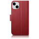Icarer Wallet Case 2in1 Cover iPhone 14 Plus Anti-RFID Leather Flip Cover Red (WMI14220727-RD)
