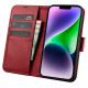 Icarer Wallet Case 2in1 Cover iPhone 14 Plus Anti-RFID Leather Flip Cover Red (WMI14220727-RD)