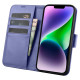 Icarer Wallet Case 2in1 Cover iPhone 14 Plus Anti-RFID Leather Flip Case Light Purple (WMI14220727-LP)
