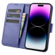 Icarer Wallet Case 2in1 Cover iPhone 14 Pro Max Leather Flip Cover Anti-RFID Light Purple (WMI14220728-LP)