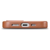 Icarer Case Leather Case Cover for iPhone 14 Plus Brown (MagSafe Compatible)