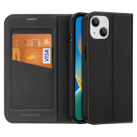 Dux Ducis Skin X2 case for iPhone 14 Plus case with magnetic flap black