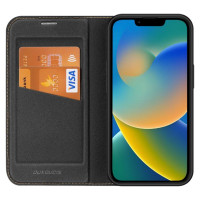Dux Ducis Skin X2 case for iPhone 14 Plus case with magnetic flap black