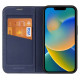 Dux Ducis Skin X2 case for iPhone 14 Plus case with magnetic flap blue