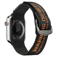 Dux Ducis Strap (Outdoor Version) Apple Watch Ultra Strap, SE, 9, 8, 7, 6, 5, 4, 3, 2, 1 (49, 45, 44, 42 mm) Nylon Band Bracelet Black and Orange