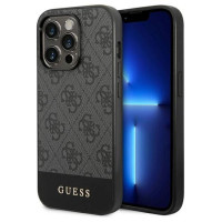 Guess GUHCP14XG4GLGR iPhone 14 Pro Max 6.7" grey/grey hard case 4G Stripe Collection