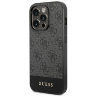 Guess GUHCP14XG4GLGR iPhone 14 Pro Max 6.7" grey/grey hard case 4G Stripe Collection