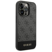 Guess GUHCP14XG4GLGR iPhone 14 Pro Max 6.7" grey/grey hard case 4G Stripe Collection