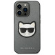 Karl Lagerfeld KLHCP14LSAPCHG iPhone 14 Pro 6,1" hardcase srebrny/silver Saffiano Choupette Head Patch