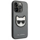 Karl Lagerfeld KLHCP14LSAPCHG iPhone 14 Pro 6,1" hardcase srebrny/silver Saffiano Choupette Head Patch