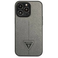 Guess GUHCP14LPSATLG iPhone 14 Pro 6.1 "silver / silver hardcase SaffianoTriangle Logo