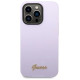 Guess GUHCP14LSLSMU iPhone 14 Pro 6.1" purple/purple hard case Silicone Vintage Gold Logo
