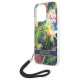 Guess GUOHCP14LHFLSB iPhone 14 Pro 6.1 "blue / blue hardcase Flower Strap