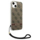Guess GUOHCP14MH4STW iPhone 14 Plus 6.7 "brown / brown hardcase 4G Print Strap