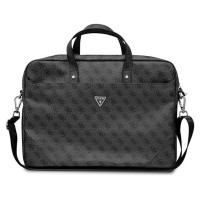 Guess Saffiano 4G Triangle Logo bag for a 16'' laptop - black