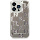 Karl Lagerfeld KLHCP14LLMNMS iPhone 14 Pro 6.1 "hardcase silver / silver Liquid Glitter Monogram