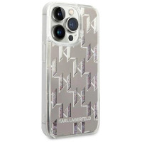 Karl Lagerfeld KLHCP14LLMNMS iPhone 14 Pro 6.1 "hardcase silver / silver Liquid Glitter Monogram