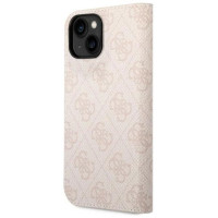 Guess GUBKP14SHG4SHP iPhone 14 6.1 "pink / pink book 4G Vintage Gold Logo