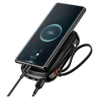 Baseus Qpow Digital Display power bank with fast charging 20000mAh 20W QC/PD/SCP/FCP with built-in Lightning cable black