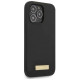 Guess GUHMP13LSPLK iPhone 13 Pro / 13 6.1" black/black hard case Silicone Logo Plate MagSafe