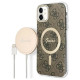 Guess Set Guess GUBPN61H4EACSW Case+Charger iPhone 11 6.1" brown/brown hard case 4G Print MagSafe