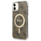 Guess Set Guess GUBPN61H4EACSW Case+Charger iPhone 11 6.1" brown/brown hard case 4G Print MagSafe