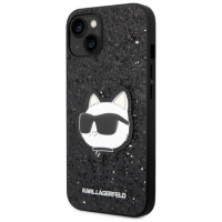 Karl Lagerfeld KLHCP14MG2CPK iPhone 14 Plus 6.7" black/black hardcase Glitter Choupette Patch