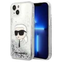 Karl Lagerfeld KLHCP14MLNKHCH iPhone 14 Plus 6.7" silver/silver hardcase Glitter Karl Head