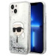 Karl Lagerfeld KLHCP14MLNKHCH iPhone 14 Plus 6.7" silver/silver hardcase Glitter Karl Head