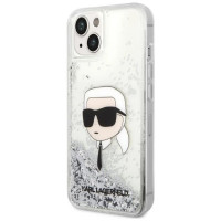Karl Lagerfeld KLHCP14MLNKHCH iPhone 14 Plus 6.7" silver/silver hardcase Glitter Karl Head