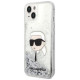 Karl Lagerfeld KLHCP14MLNKHCH iPhone 14 Plus 6.7" silver/silver hardcase Glitter Karl Head